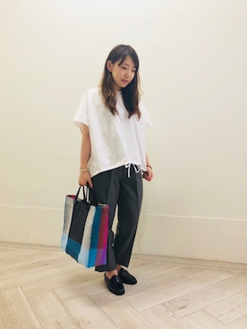 「CELLAR DOOR（セラドール）のアイテム」を使った、大宮ルミネ店 スタッフさん（レディース・147cm）の夏コーディネート