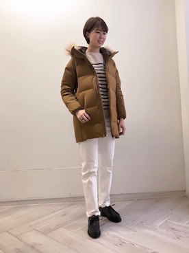 「orcival」｜「アイテム（ダウンジャケット/コート）」を使った、大宮ルミネ店 スタッフさん（レディース・167cm）の夏コーディネート