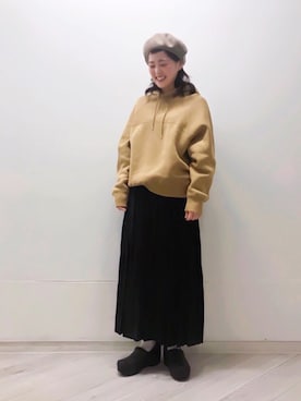 「orcival」｜「アイテム（ハンチング/ベレー帽）」を使った、大宮ルミネ店 スタッフさん（レディース・153cm）の秋コーディネート