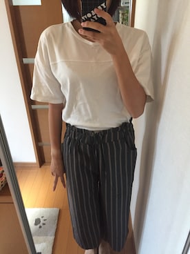 「Fashion Letter（ファッションレター）のアイテム（その他パンツ）」を使った、R さん（レディース・161cm）の夏コーディネート