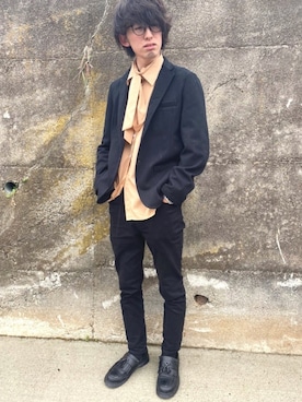 「ボウタイシャツ」｜Nakaken【相互】 さん（メンズ・175cm）の春コーディネート