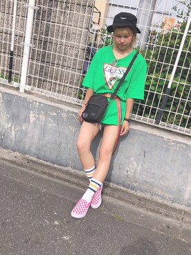 「WEGO（ウィゴー）のアイテム（ハット）」を使った、🤡se_na💜さん（レディース・160cm）の夏コーディネート