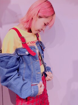「me（ミイ）のアイテム（ジャケット/アウター）」を使った、🤡se_na💜さん（レディース・160cm）の夏コーディネート