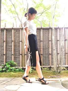 「skirt」｜「アイテム（腕時計）」を使った、Mikako さん（レディース・160cm）の夏コーディネート