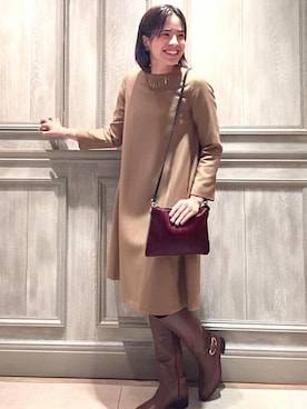 Demi-Luxe BEAMSさん(レディース・158cm)の冬コーディネート
