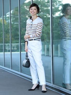 「JOHN SMEDLEY」｜Demi-Luxe BEAMSさん（レディース・160cm）の秋コーディネート