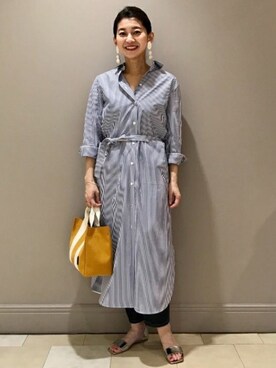 Demi-Luxe BEAMS ベルト付きシャツワンピース-eastgate.mk