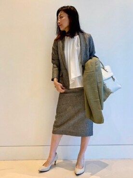 「新生活」｜「アイテム（ジャケット/アウター）」を使った、Demi-Luxe BEAMSさん（レディース・160cm）の春コーディネート