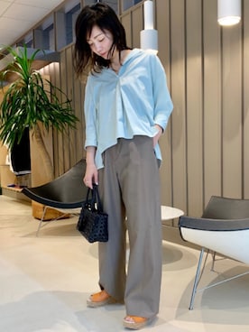 「le crabe rouge」｜Demi-Luxe BEAMSさん（レディース・160cm）の春コーディネート