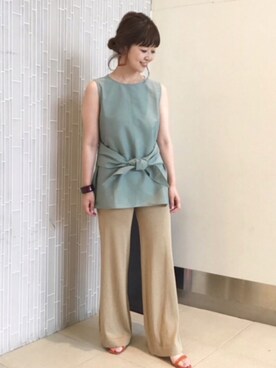 Demi-Luxe BEAMS / カールマイヤー ノースリーブプルオーバーを使った 