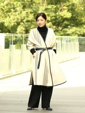 「EFFE BEAMS（エッフェビームス）のアイテム（パンツ）」を使った、Demi-Luxe BEAMSさん（レディース・159cm）の秋コーディネート