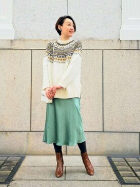 Demi-Luxe BEAMSさん（レディース・165cm）の秋コーディネート