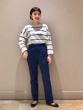 「EFFE BEAMS（エッフェビームス）のアイテム（パンツ）」を使った、Demi-Luxe BEAMSさん（レディース・163cm）の春コーディネート