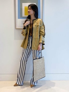 「Demi-Luxe BEAMS（デミルクス ビームス）のアイテム（かごバッグ）」を使った、Demi-Luxe BEAMSさん（レディース・162cm）の春コーディネート