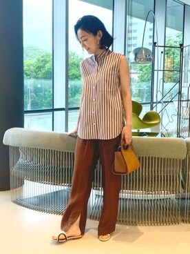 Demi-Luxe BEAMS / バンドカラー ノースリーブシャツを使った人気 