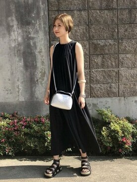 Demi Luxe Beams デミルクス ビームス の Demi Luxe Beams ハイゲージ天竺 ギャザーワンピース ワンピース Wear