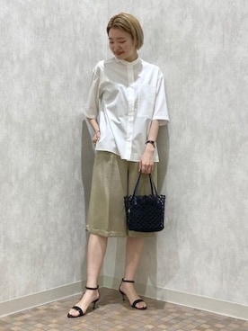 「Demi-Luxe BEAMS（デミルクス ビームス）のアイテム（かごバッグ）」を使った、Demi-Luxe BEAMSさん（レディース・162cm）の春コーディネート