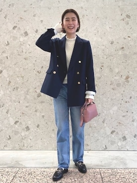 「upper hights」｜「アイテム（ジャケット/アウター）」を使った、Demi-Luxe BEAMSさん（レディース・153cm）の秋コーディネート