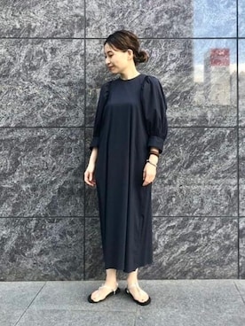 Demi-Luxe BEAMS / ギャザースリーブ ワンピースを使った人気