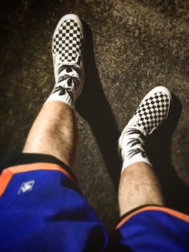 「Mitchell&Ness（ミッチェル&ネス）のアイテム（パンツ）」を使った、Kforkchさん（メンズ・179cm）の秋コーディネート