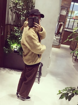 「ヘアアレンジ」｜「アイテム（ブルゾン）」を使った、knさん（レディース・166cm）の秋コーディネート