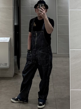 「schott（ショット）のアイテム（オールインワン・サロペット）」を使った、shima._.unionさん（メンズ・175cm）の夏コーディネート