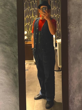 「schott（ショット）のアイテム（オールインワン・サロペット）」を使った、shima._.unionさん（メンズ・175cm）の秋コーディネート