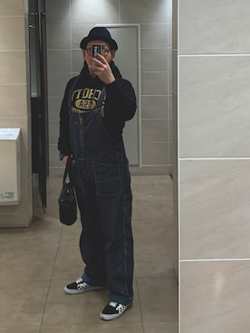 「schott（ショット）のアイテム（オールインワン・サロペット）」を使った、shima._.unionさん（メンズ・175cm）の秋コーディネート