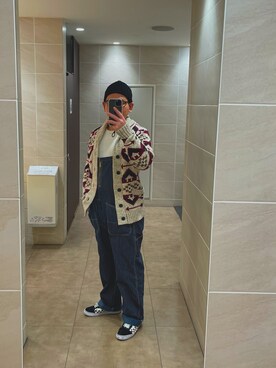 「schott（ショット）のアイテム（オールインワン・サロペット）」を使った、shima._.unionさん（メンズ・175cm）の秋コーディネート