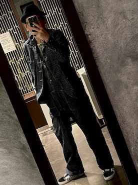 「schott（ショット）のアイテム（オールインワン・サロペット）」を使った、shima._.unionさん（メンズ・175cm）の春コーディネート
