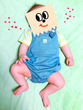 「petit main（プティマイン）のアイテム（オールインワン・サロペット）」を使った、あ お た ま。さん（レディース・156cm）の春コーディネート