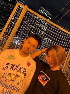 「FR2」｜「アイテム（スウェット）」を使った、ＲＩＮさん（レディース・167cm）の秋コーディネート