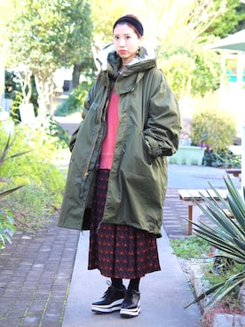 「C.E.L.STORE（セルストア）のアイテム（ジャケット/アウター）」を使った、きのこさんさん（レディース・159cm）の冬コーディネート