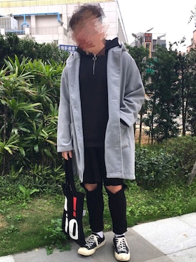 「5（ファイブ）のアイテム（ジャケット/アウター）」を使った、진일상さん（メンズ・175cm）の春コーディネート