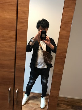 「Abercrombie&Fitch（アバークロンビーアンドフィッチ）のアイテム」を使った、makotoさん（キッズ・122cm）の夏コーディネート