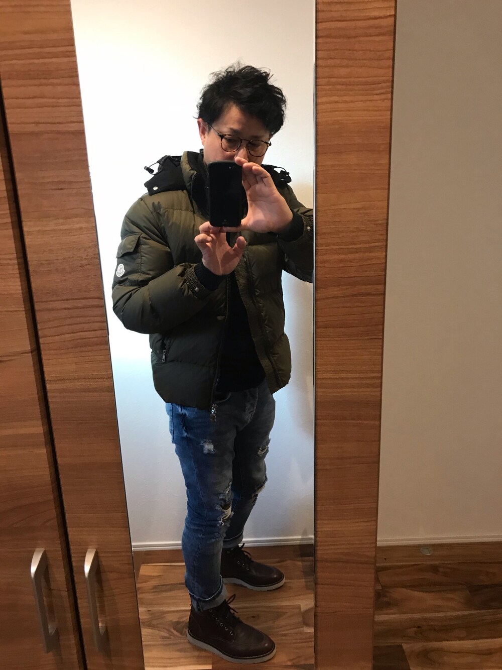 「OLIVER PEOPLESのアイテム（メガネ、その他）」を使った、makotoさん（キッズ・122cm）の冬コーディネートの1枚目の写真