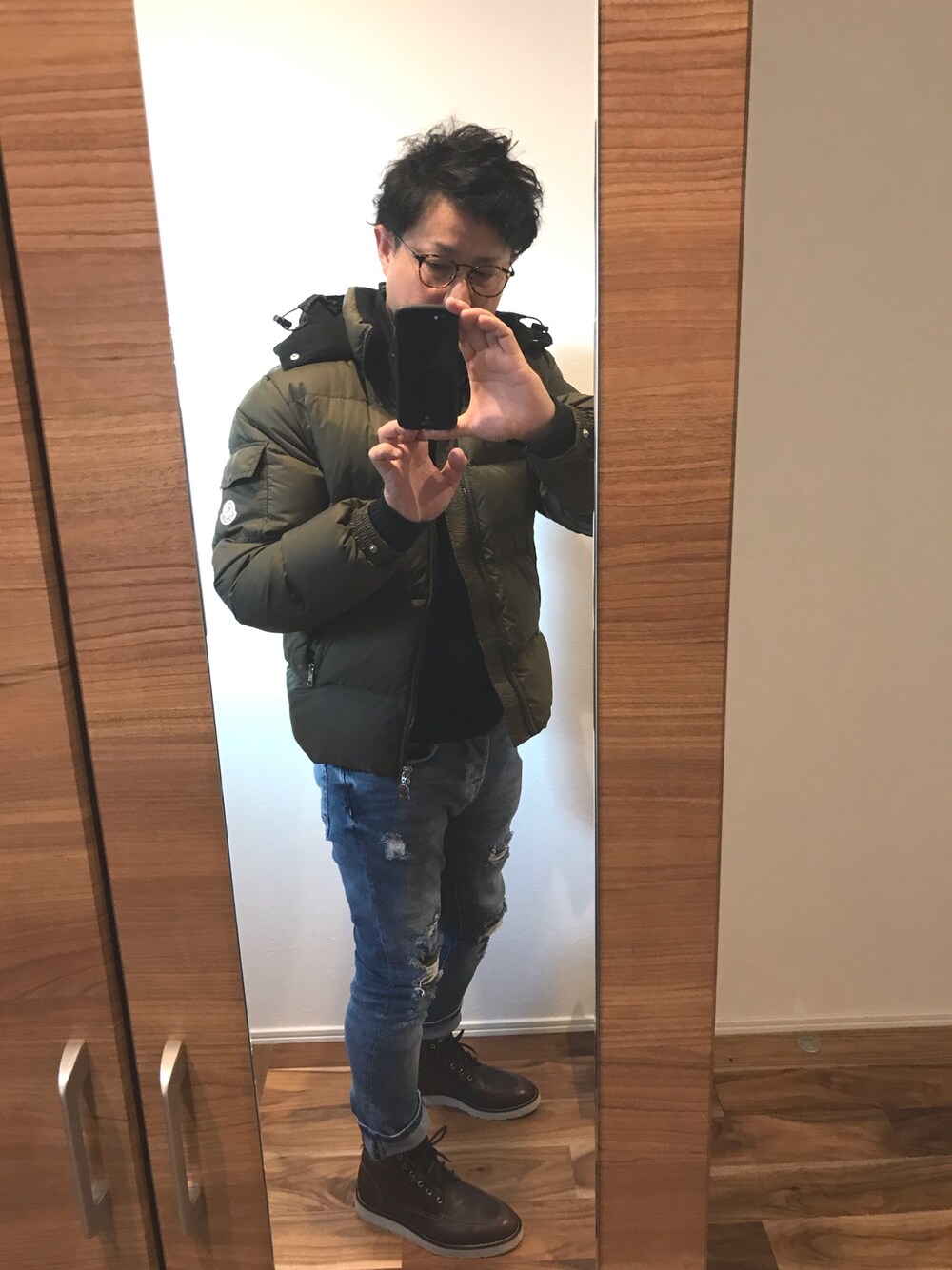 「初売りセールで買いました2019」｜「OLIVER PEOPLESのアイテム（メガネ、その他）」を使った、makotoさん（キッズ・122cm）の冬コーディネートの1枚目の写真