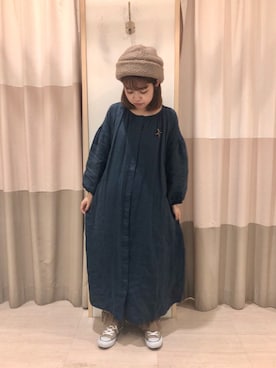 「Slowlinen」｜moeさん（レディース・152cm）の秋コーディネート