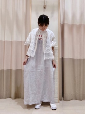 「Slowlinen」｜moeさん（レディース・152cm）の春コーディネート
