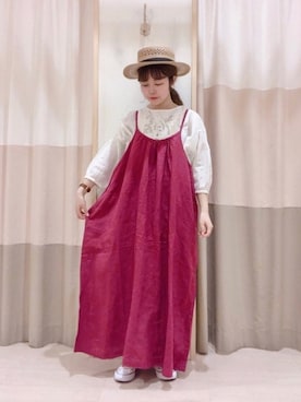 「Slowlinen」｜moeさん（レディース・152cm）の春コーディネート