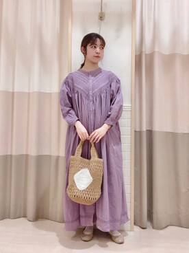 「ペーパートート」｜moeさん（レディース・152cm）の春コーディネート