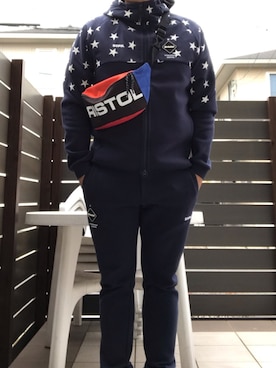 「uniform experiment」｜「アイテム（ジャージ）」を使った、ひろぴーさん（メンズ・175cm）の秋コーディネート