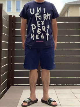 「F.C.R.B.（エフシーアールビー）のアイテム（サンダル）」を使った、ひろぴーさん（メンズ・175cm）の春コーディネート