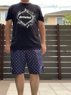 「F.C.R.B.（エフシーアールビー）のアイテム（パンツ）」を使った、ひろぴーさん（メンズ・175cm）の夏コーディネート