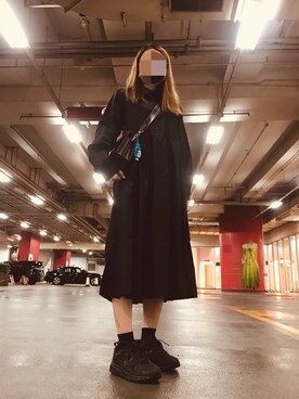 「秋冬」｜「アイテム（シャツワンピース）」を使った、Venus さん（レディース・162cm）の秋コーディネート