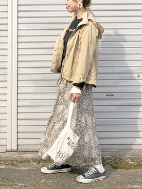 マウンテンパーカーを使った 黒コンバース のレディース人気ファッションコーディネート Wear マウンテンパーカーを使った 黒コンバース のレディース人気ファッションコーディネート Wear