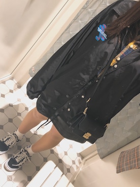 「SANTA CRUZ（サンタクルーズ）のアイテム（ジャケット/アウター）」を使った、지아さん（レディース・153cm）の冬コーディネート