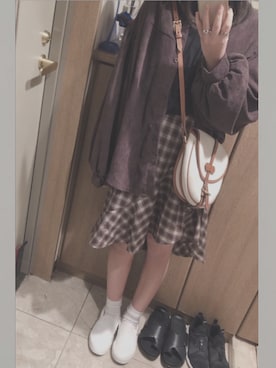 「オルチャンファッション」｜「アイテム（その他アウター）」を使った、지아さん（レディース・155cm）の冬コーディネート