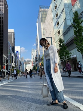 「GUコーデ」｜「アイテム（スリッポン）」を使った、しのかさん（レディース・158cm）の春コーディネート