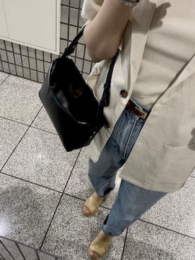 「サマージャケット」｜「アイテム（その他アウター）」を使った、しのかさん（レディース・158cm）の春コーディネート